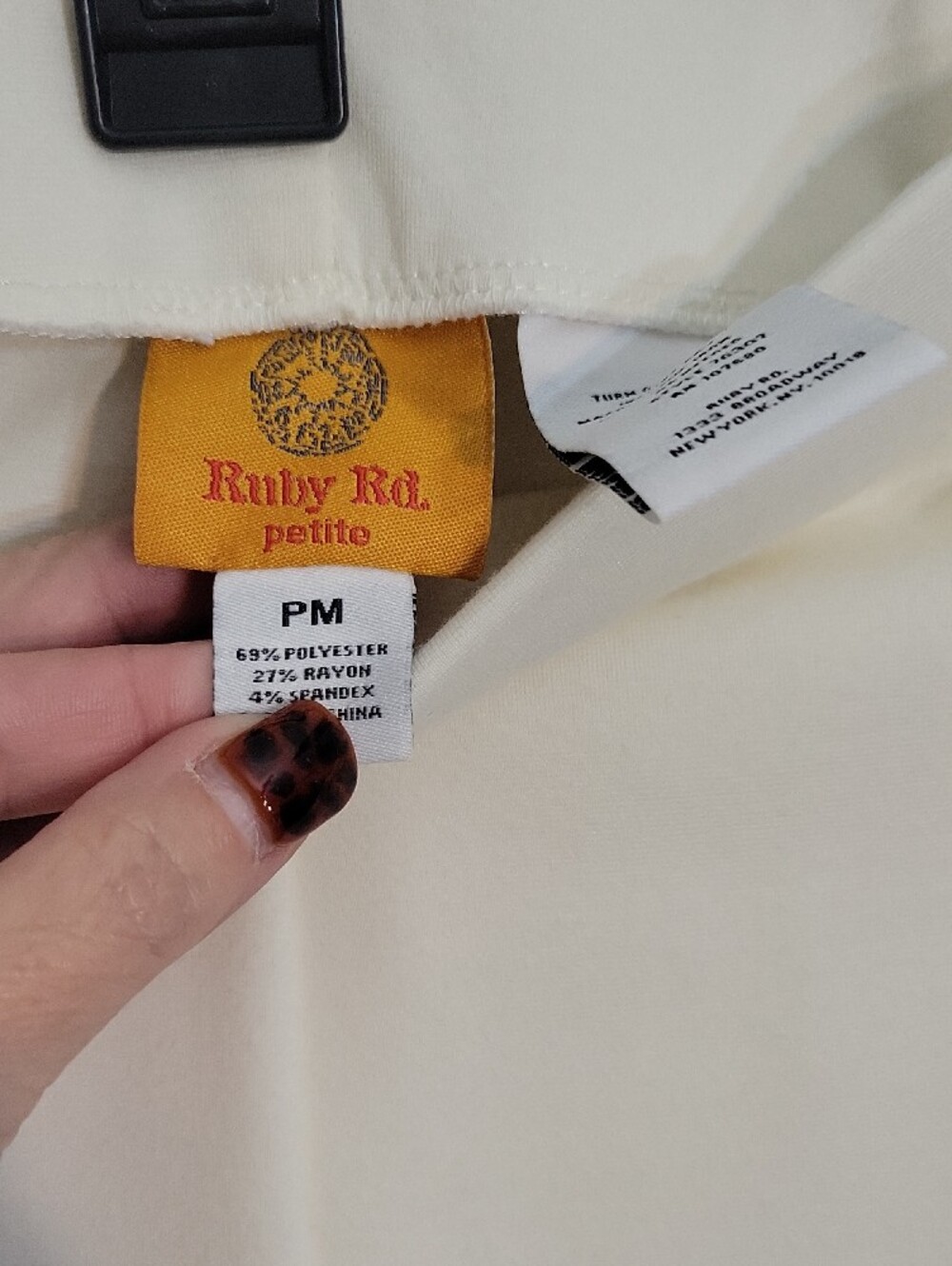Ruby Rd. Cream Straight-Leg Ponte Pants - Picture 2 of 7